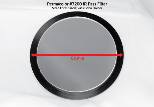 86 mm size Permacolor #7200 IR Pass filter.