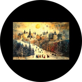 86804 Christmas Small Village Scene