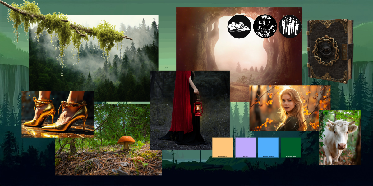 Into The Woods Mood Board- header image