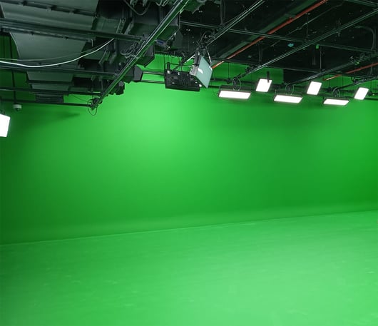 Al Arabiya Riyadh studio featuring Chroma Key System for virtual news production.