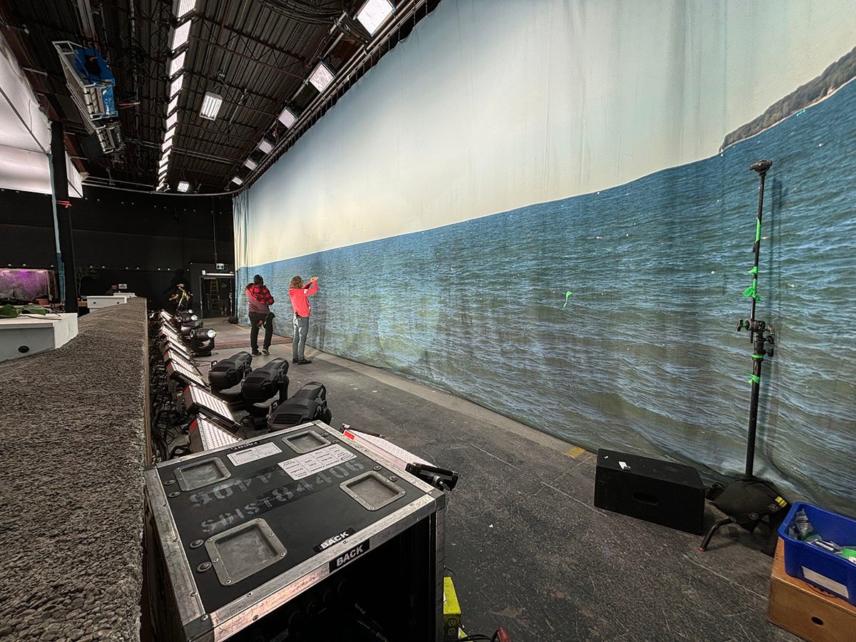 Rosco SoftDrop installed inside a Toronto soundstage.