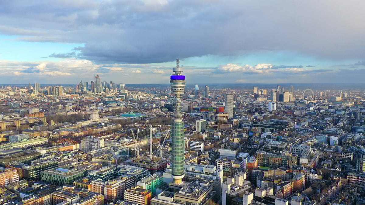 The BT Tower in London.