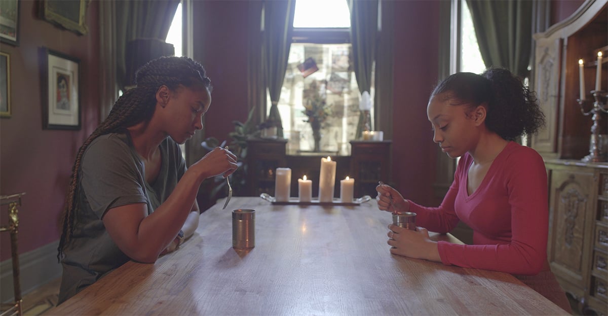 DMG Indie Horror blog Dinner Result 11 - Film Still, Dinner Daijah Peters and Nacia Walsh copy