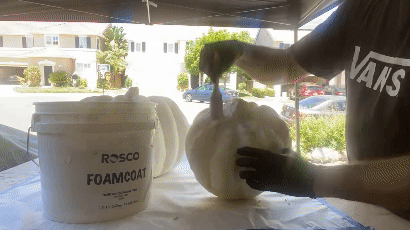 Rosco Foamcoat on styrofoam props