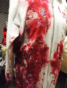 A bloody costume that won't stain