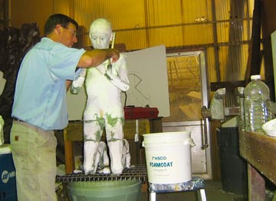 Philip and Rosco foam coat