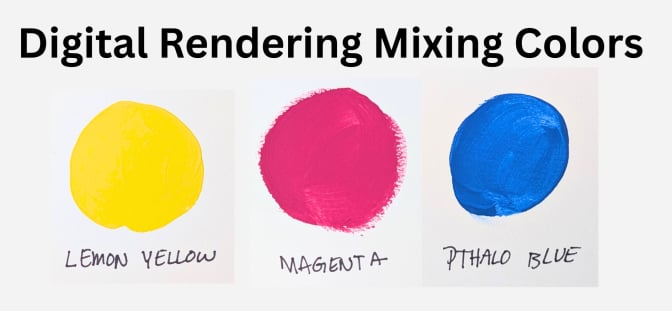 Three recommended Rosco Off Broadway scenic paint colors for matching digital elevations.