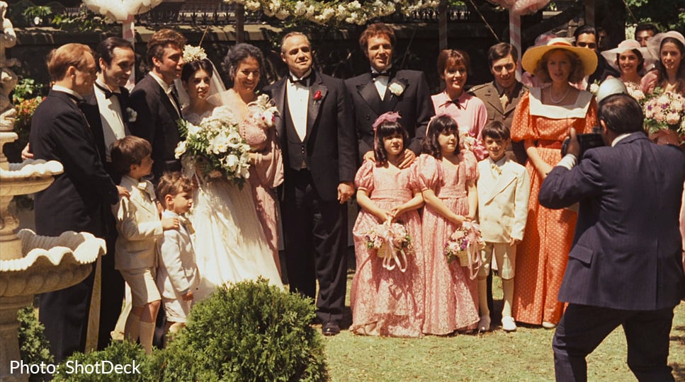 The wedding scene from The Godfather was lit using Roscolux #99 Chocolate color filters to create the scene's iconic sepia-toned look.