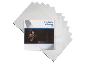 The Rosco Diffusion Filter Kit - a collection of 15 popular Rosco diffusion gels.