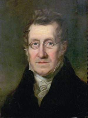 Portrait of William Payne – the English watercolor painter who invented the tint Paynes grey.