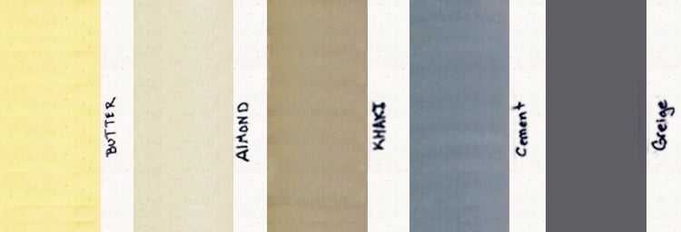 off white color chart