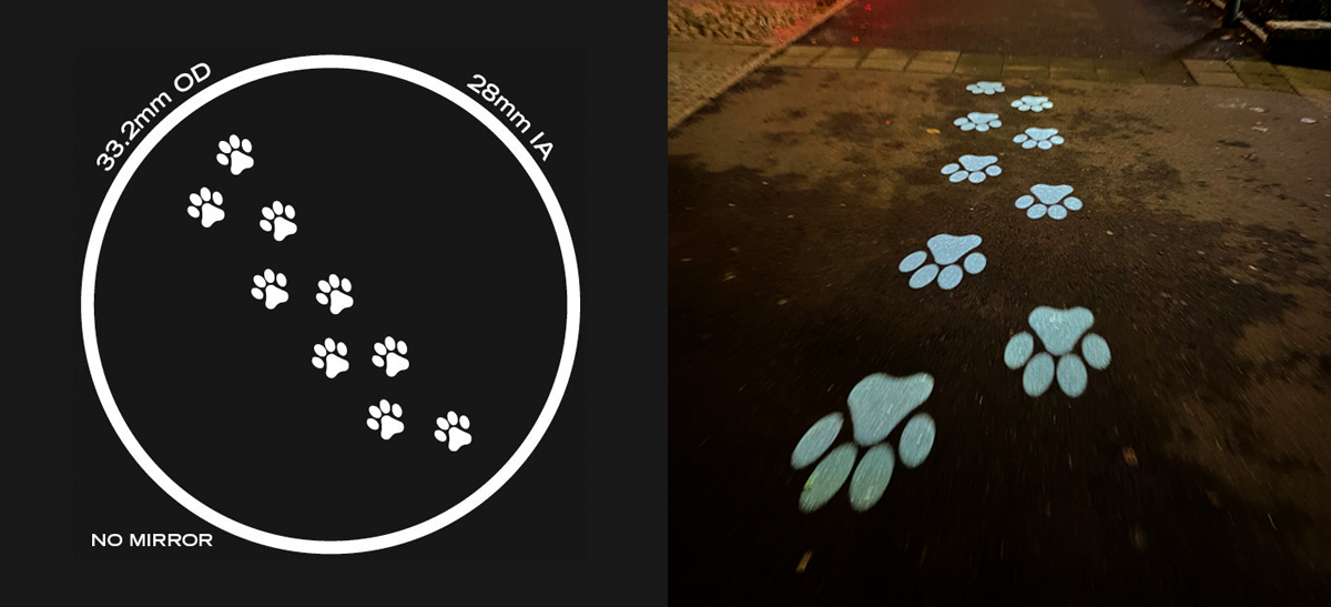 Cat's paw gobo projections